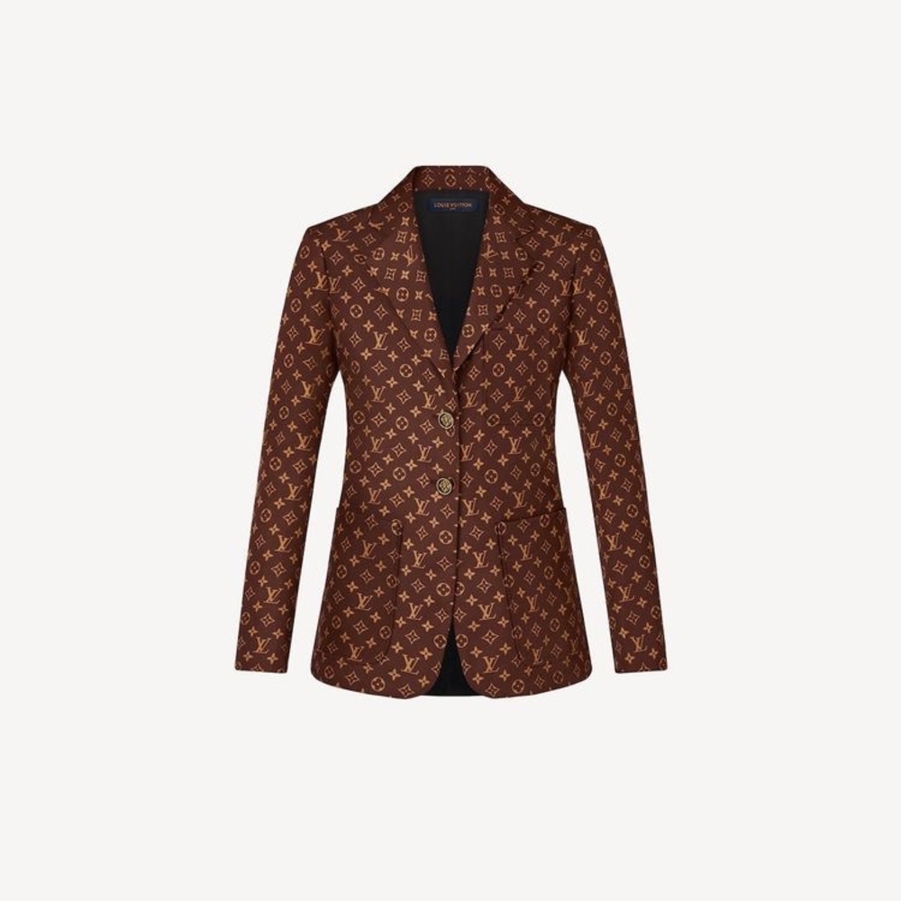 Louis Vuitton Monogram Silk Twill Blazer